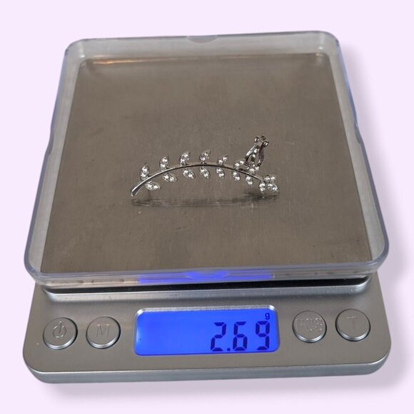 Rhinestone Laurel Ear Climber Earring - Picture 5 of 5